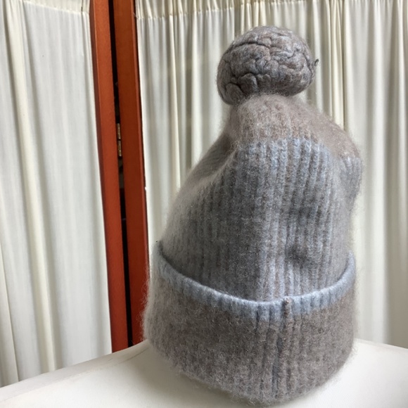 Child's 100% Cashmere Knit Hat with Pom Pom by Forte - Picture 2 of 8